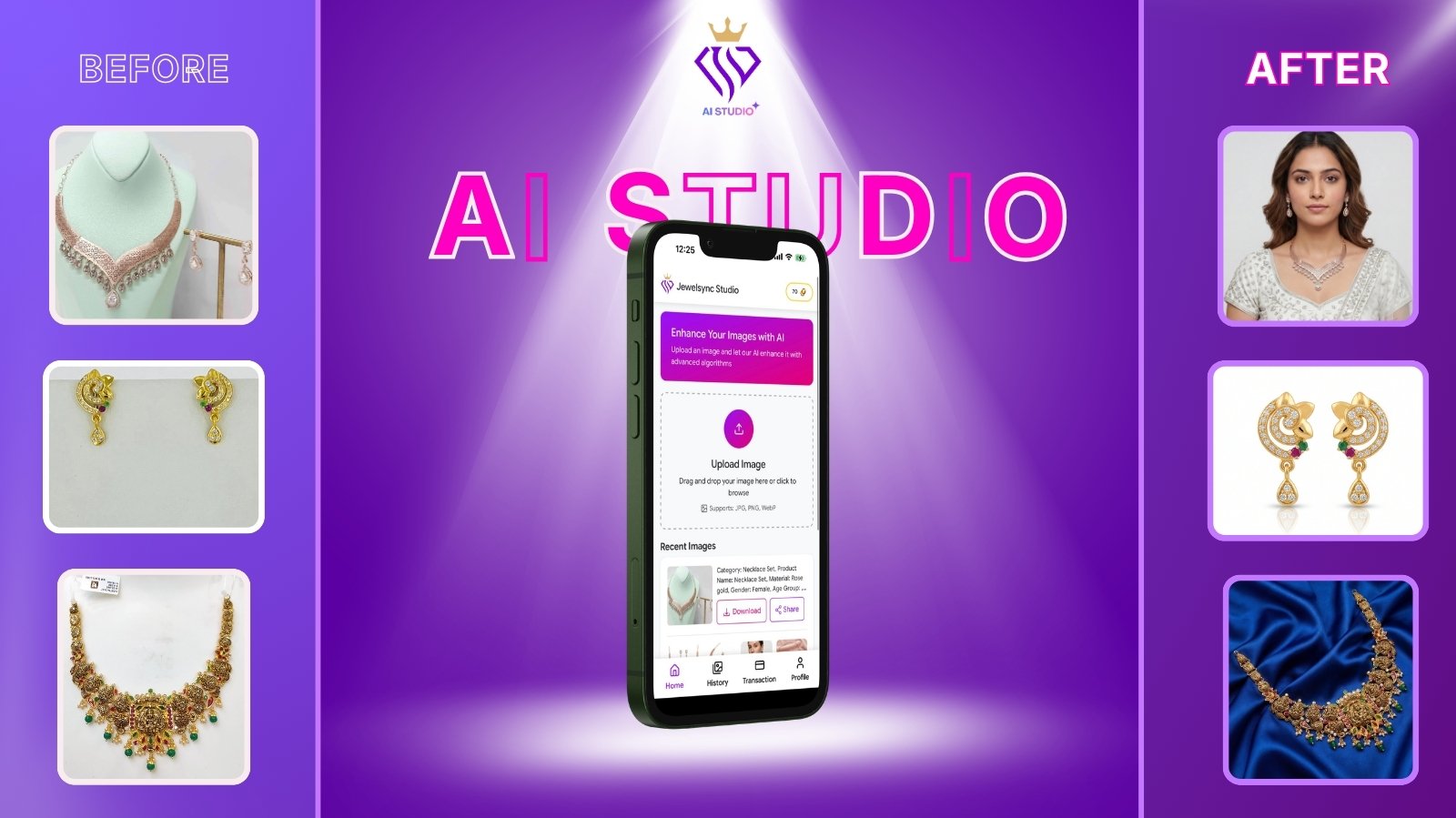 JewelSync AI Studio: The Future of Jewellery Photography (A Feature Mostly No Other ERP Offers)